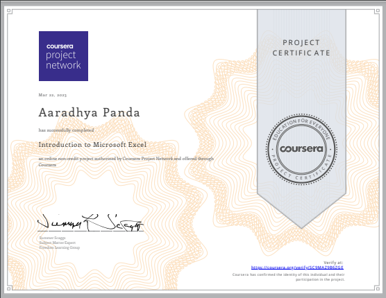 Excel Certification