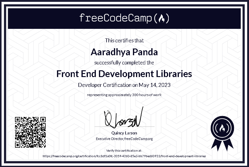 Frontend Development Certification